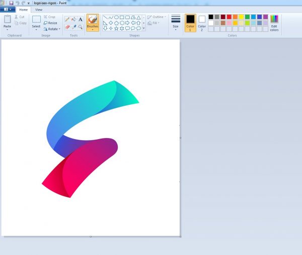 Giao diện của công cụ paint trong hình ảnh