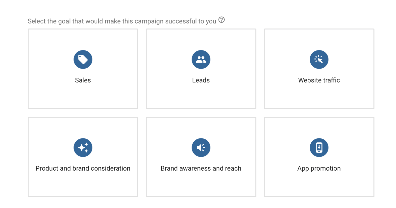 Các mục tiêu trong Google Ads