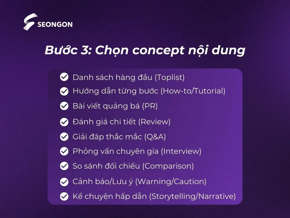 Bước 3 khi lên outline content