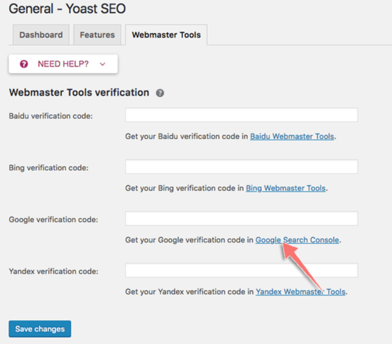 Cách kết nối Google Search Console với WordPress khi sử dụng Plugin Yoast SEO