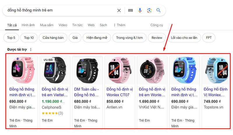 Cách quảng cáo mua sắm hiển thị