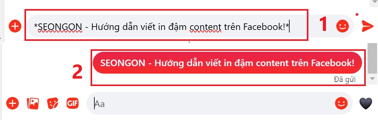Cách viết nội dung in đậm trên Messenger