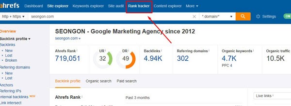 check top từ khóa bằng ahrefs