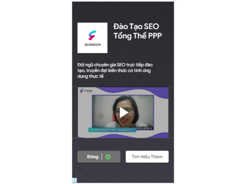 Hiển thị dạng quảng cáo video