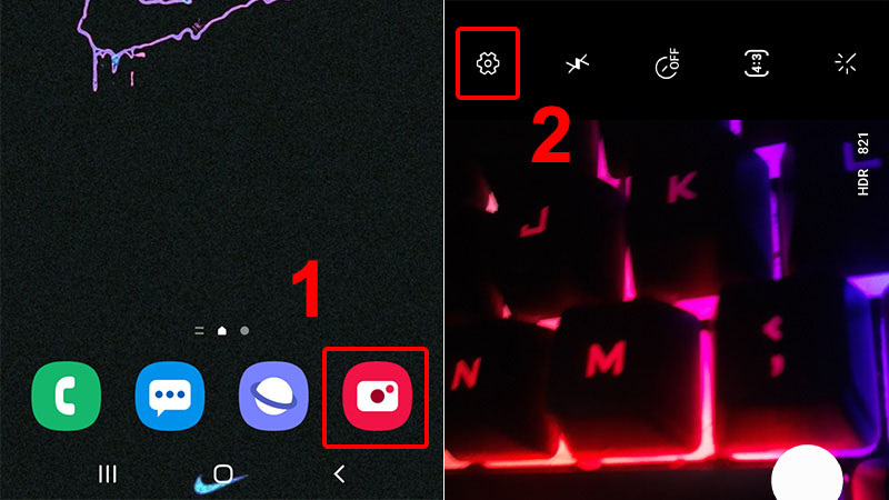 Vào Máy ảnh -><figcaption id=