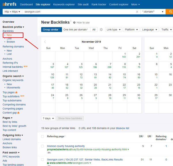 kiểm tra backlink mới nhất
