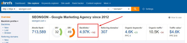 kiểm tra backlink trỏ đến website