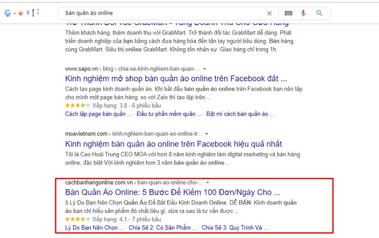 Ưu tiên meta title đứng đầu tiên