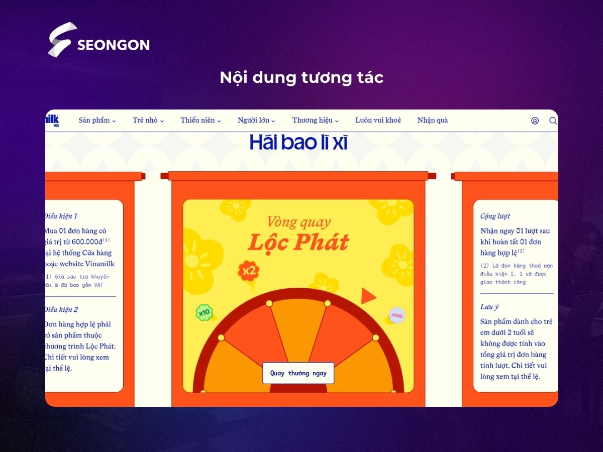 Nội dung tương tác giữ chân người dùng một cách chủ động