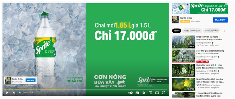 Quảng cáo đệm của Sprite