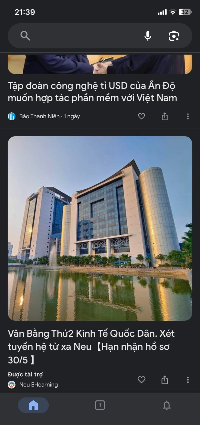 Quảng cáo khám phá hiển thị trên Discovery Feed