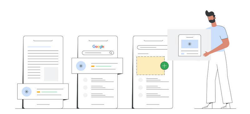 Quảng cáo từ Google Discovery được hiển thị trên nhiều website, ứng dụng