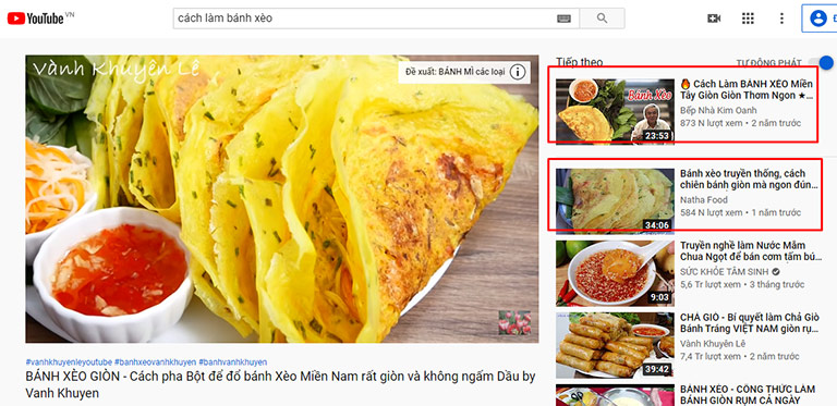 SEO đề xuất YouTube