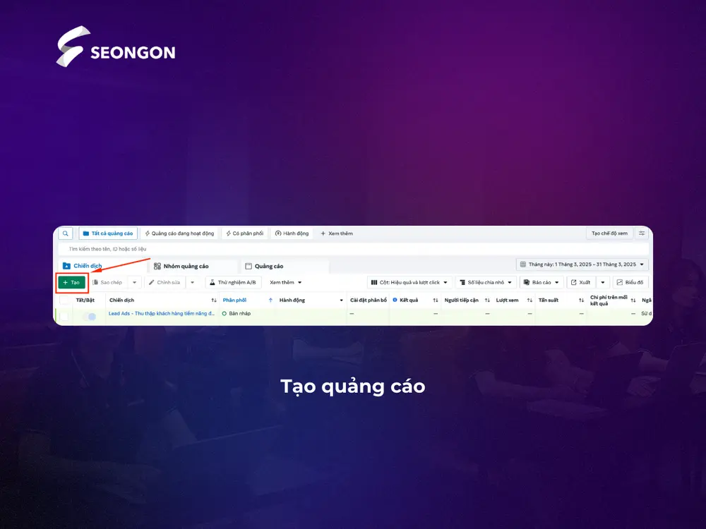 Tạo quảng cáo