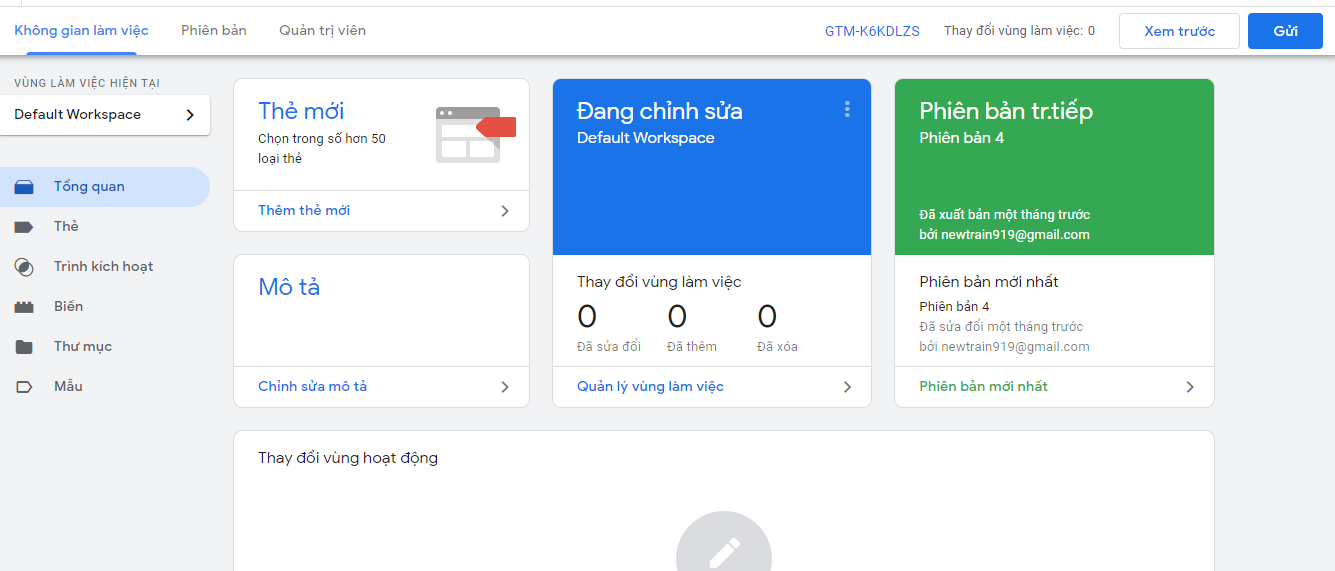 Thiết lập Google Tag Manager