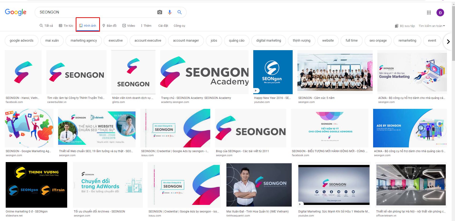 Google dùng hẳn 1 mục tìm kiếm dùng cho hình ảnh