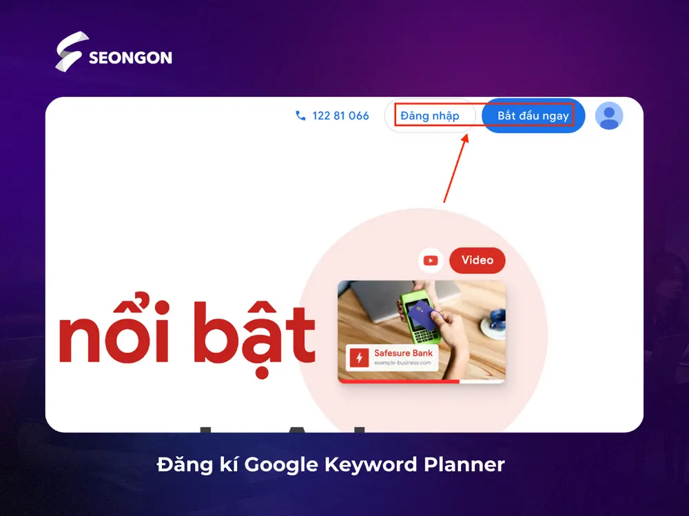 Đăng nhập hoặc Tạo tài khoản Google Ads