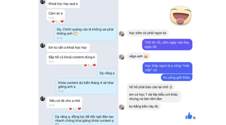 feedback khóa học