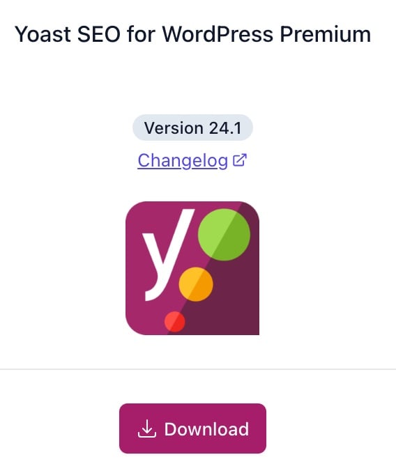 Tải tệp zip về máy để tiến hành cài đặt Yoast SEO Premium