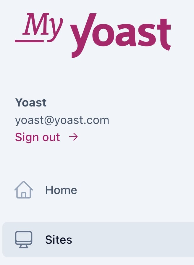 Truy cập vào Site ở trong My Yoast