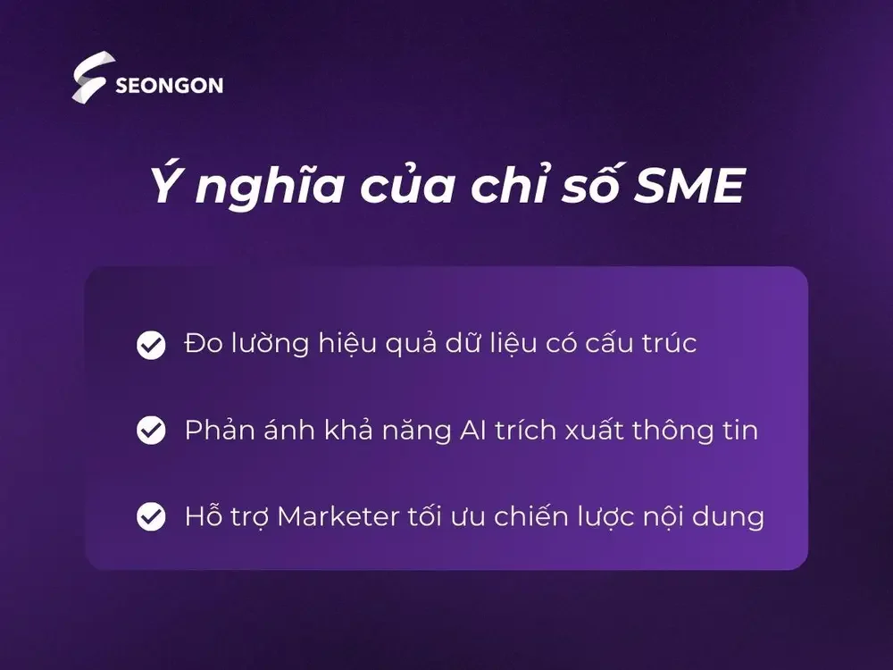 Ý nghĩa của chỉ số SME